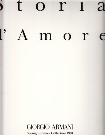GIORGIO ARMANI Storia d' Amore 1991 カタログ GIORGIO ARMANI Storia