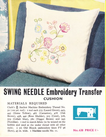 Image for (Transfer Pattern) (Machine) Swing Needle Embroidery Transfer Cushion