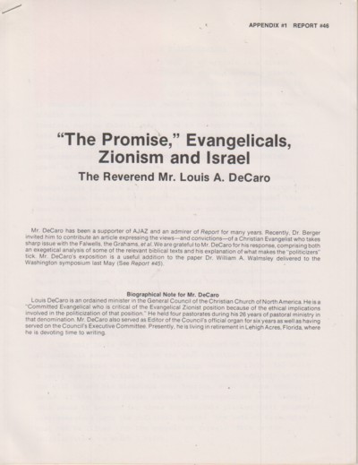 Image for "The Promise", Evangelicals, Zionism and Israel