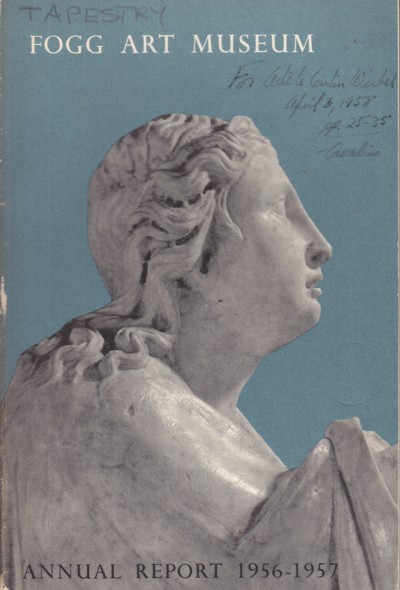 Image for Annual Report 1956-57 with article on Tapestry by Cavallino