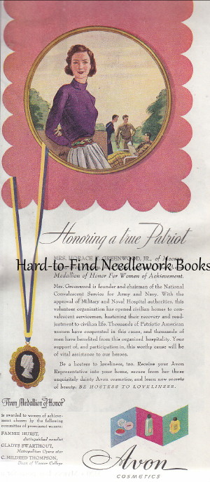 Image for (Advertisement) Avon Cosmetics: Honoring a true Patriot: Mrs. Horace T.
