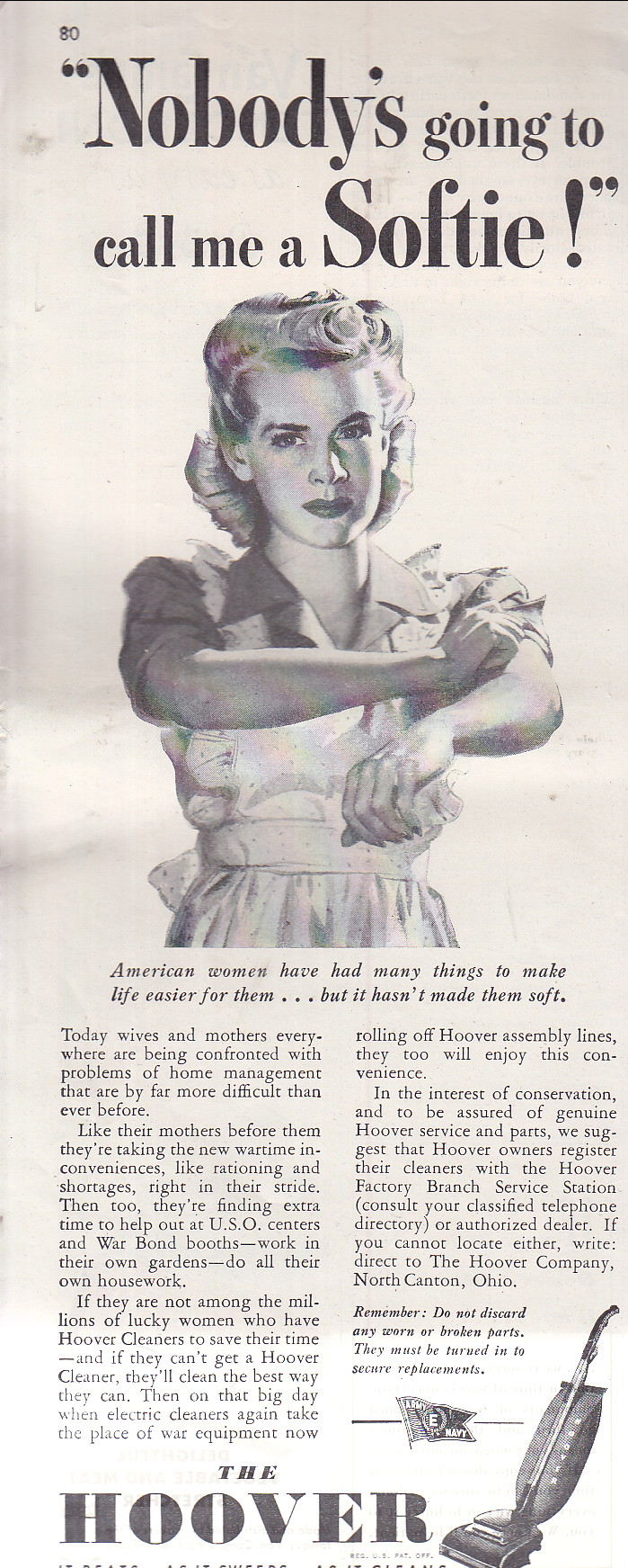 Image for (Advertisement) "The Hoover": 'Nobody's going to call me a Softie'