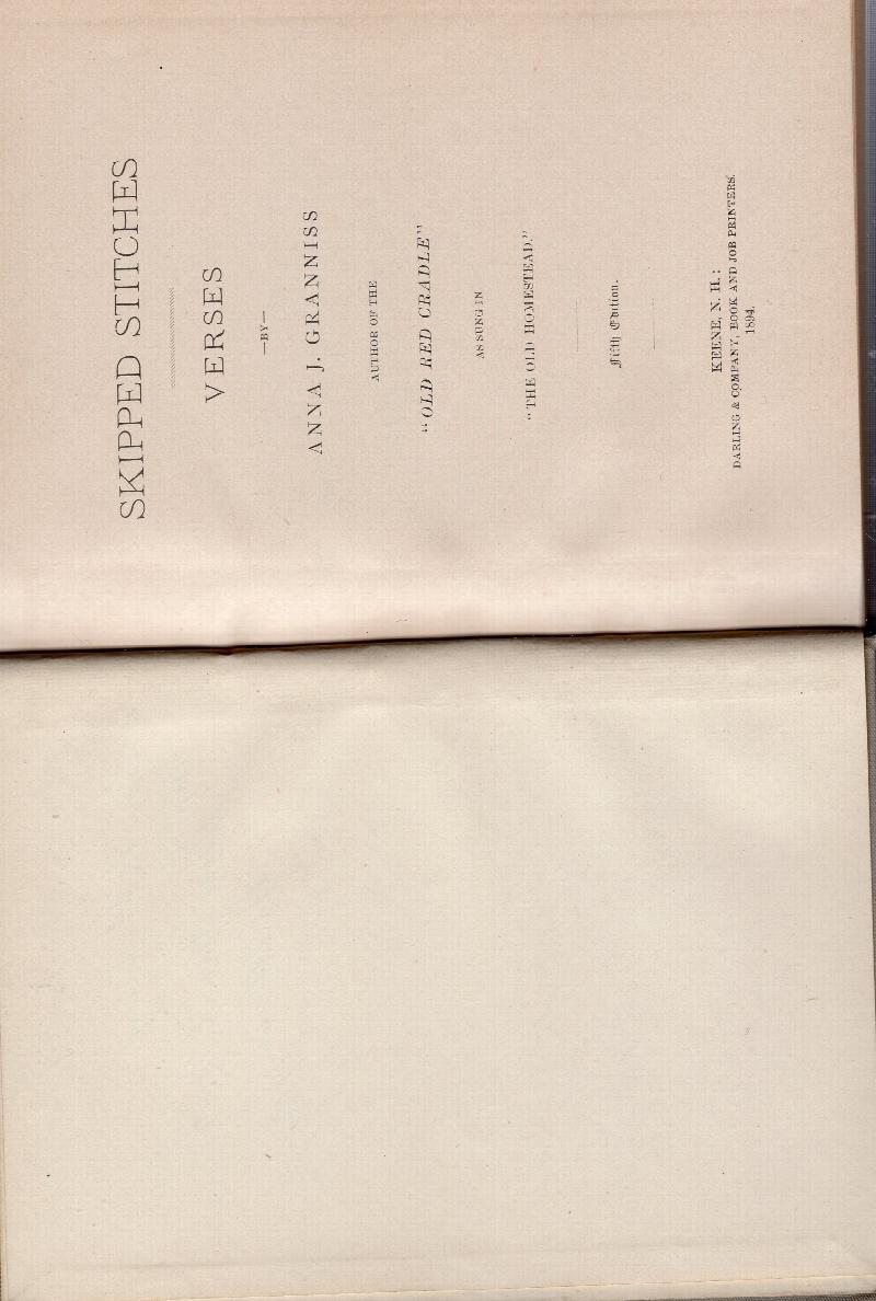 Image for Skipped Stitches: Verses